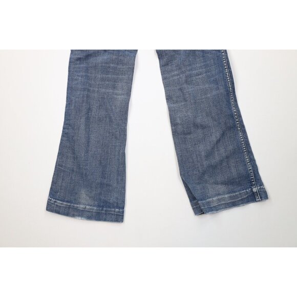 Vtg 90s Y2K American Eagle Outfitters Womens 8 Babydoll Flared Wide Leg Jeans - Picture 14 of 16